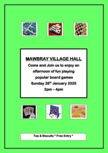 Mawbray Village Hall - Games Afternoon